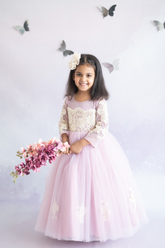 Chantilly tulle gown